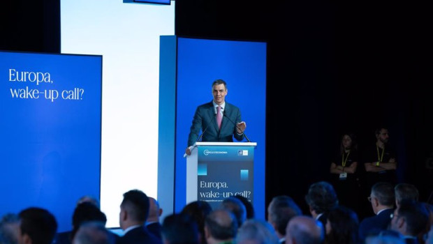 ep el presidente del gobierno pedro sanchez durante la 40 reunio cercle deconomia en el palau de