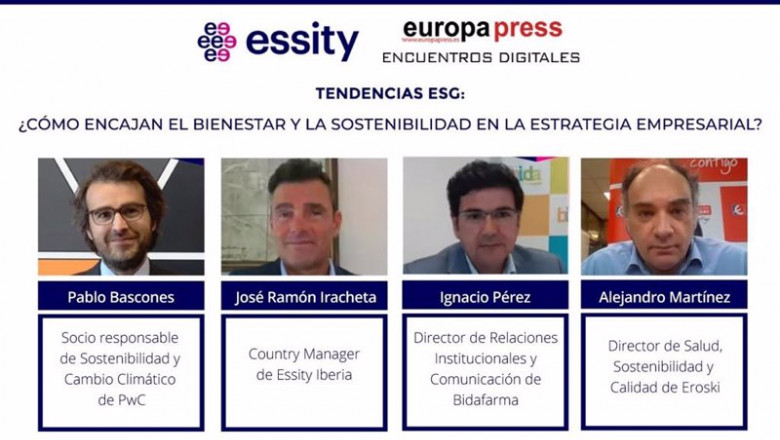 Intervinientes en el encuentro digital 'Tendencias ESG: ¿Cómo encajan el bienestar y la sostenibilidad en la estrategia empresarial? | EUROPA PRESS ep intervinientes en el encuentro digital tendencias esg como encajan el bienestar y la
