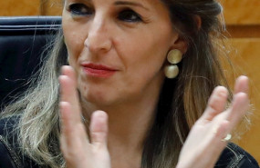 ep la ministra de trabajo yolanda diaz este martes en la sesion de control al gobierno en el senado