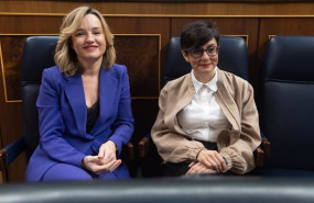ep la ministra portavoz pilar alegria i y la ministra de vivienda isabel rodriguez d durante una