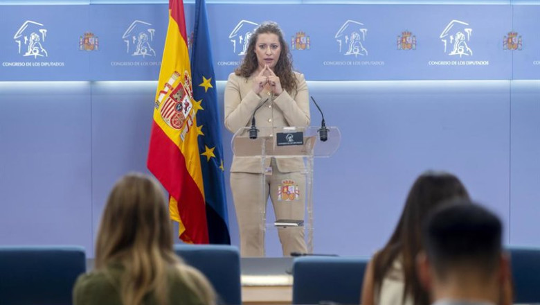 ep la portavoz del pp en el congreso ester munoz durante una rueda de prensa posterior a la junta de ep la portavoz del pp en el congreso ester munoz durante una rueda de prensa posterior a la junta de