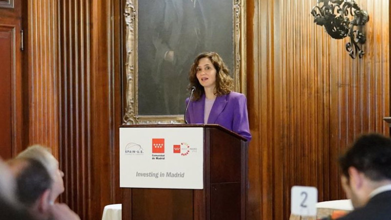 ep la presidenta de la comunidad isabel diaz ayus en nueva york durante el desayuno informativo que ep la presidenta de la comunidad isabel diaz ayus en nueva york durante el desayuno informativo que