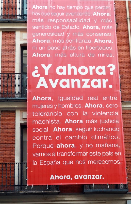 ep lema de la precampana del psoe para el 10n