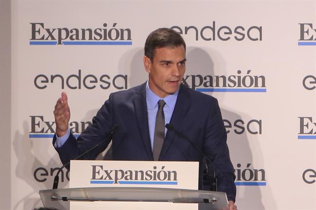 Pedro Sánchez en un acto del periódico Expansión | RICARDO RUBIO-EUROPA PRESS ep pedro sanchezun actoperiodico expansion