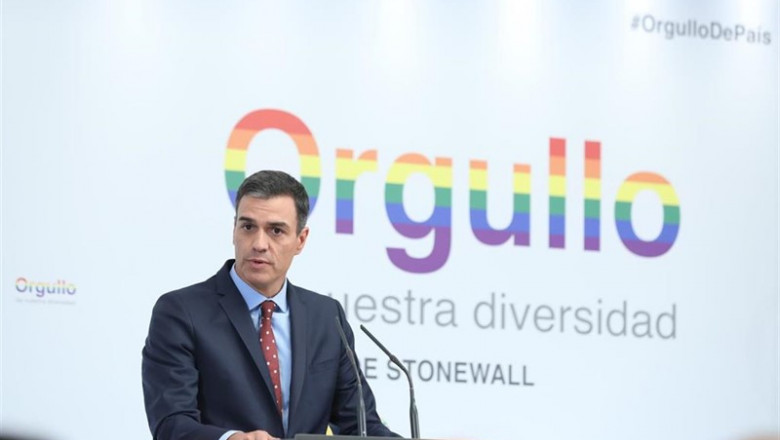 ep presidentegobiernofunciones pedro sanchez duranteintervencionactorecibimientorepresentantescolectivo lgtbila moncloa