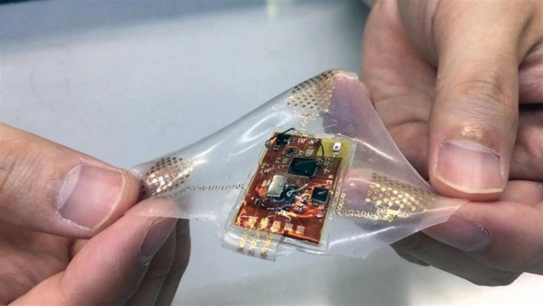 Un monitor inalámbrico y portátil construido con dispositivos electrónicos elásticos podría permitir un monitoreo cómodo y a largo plazo de la salud de adultos, bebés y niños. | JOHN TOON, GEORGIA TECH ep un monitor inalambricoportatil construidodispositivos electronicos elasticos podria permitirmonitoreo comodoaplazola saludadultos bebesninos