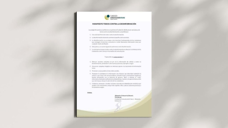 imagen de portada del manifiesto todos contra la desinformacion de la fcf 29 01 2025 1