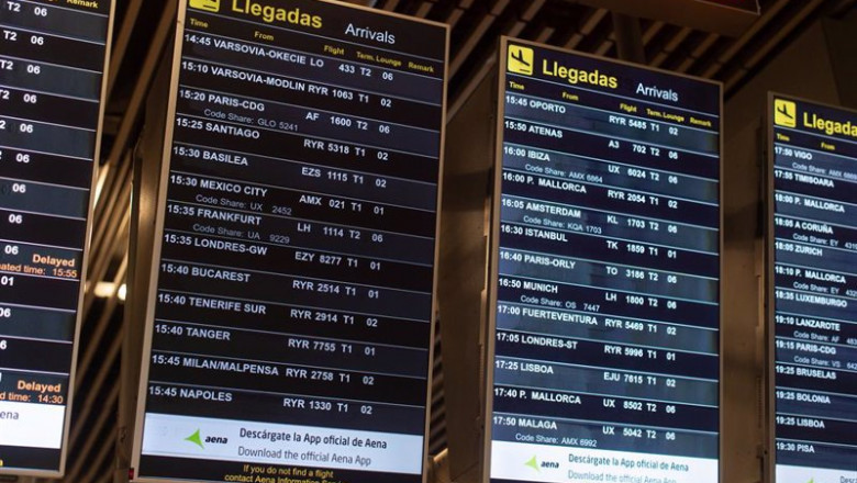 ep archivo panel de llegadas en la terminal 1 del aeropuerto adolfo suarez madrid barajas en ep archivo panel de llegadas en la terminal 1 del aeropuerto adolfo suarez madrid barajas en