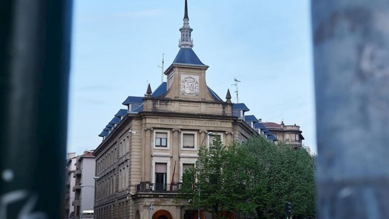 Edificio de la Delegación del Gobierno Central en la Plaza Merindades de Pamplona durante el Estado de Alarma decretado por el coronavirus COVID19. En Pamplona, Navarra, España, a 18 de abril de 2020 | Eduardo Sanz / Europa Press ep edificio de la delegacion del gobierno central en la plaza merindades de pamplona durante el