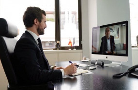 ep el lider del pp pablo casado se reune con el presidente de ata lorenzo amor por videoconferencia