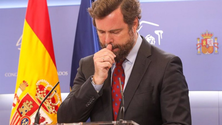 El portavoz de Vox en el Congreso, Iván Espinosa de los Monteros, interviene en una rueda posterior a una junta de Portavoces en el Congreso | EUROPA PRESS/M.FERNÁNDEZ. POOL - Europa Press ep el portavoz de vox en el congreso ivan espinosa de los monteros interviene en una rueda posterior