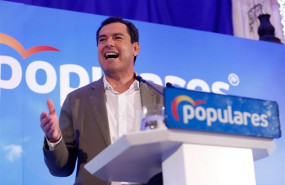 ep el presidente del pp andaluz juanma moreno bonilla en un acto con los afiliados en alhaurin el