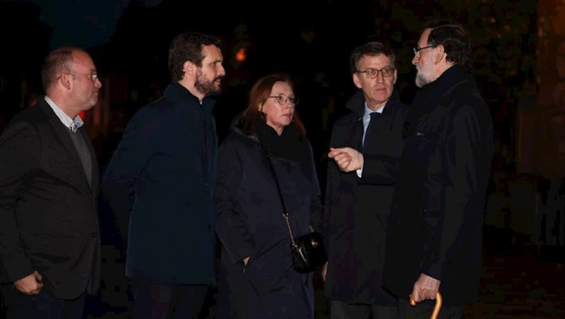 ep el presidente del pp pablo casado la mujer de mariano rajoy elvira fernandez balboa el presidente
