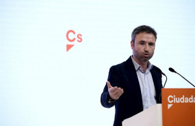 ep el secretario de comunicacion de la gestora de ciudadanos guillermo diaz en la sede del partido