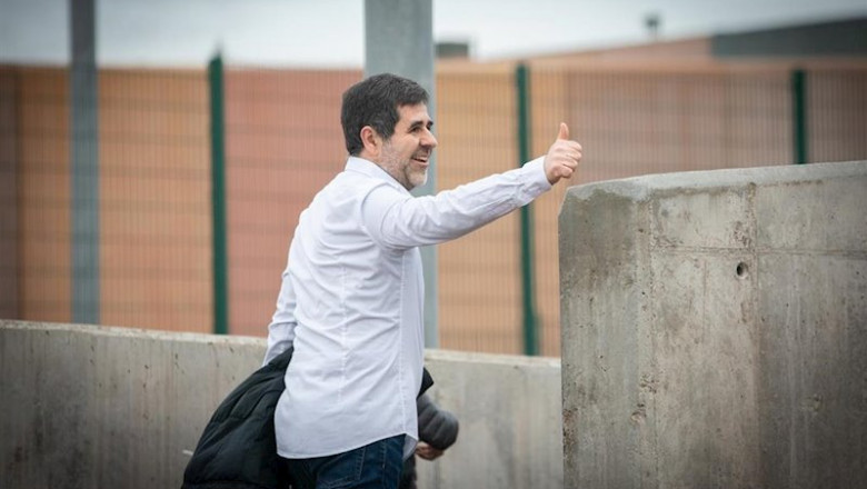 El expresidente de la Asamblea Nacional Catalana (ANC), Jordi Sànchez sale de la cárcel de Lledoners en su primer permiso penitenciario de dos días, en Barcelona (Cataluña/España) a 25 de enero de 2020. | David Zorrakino - Europa Press ep espana a 25 de enero de 2020