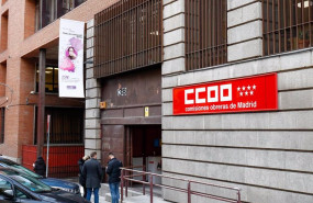 ep fachada de la sede de comisiones obreras ccoo en madrid espana