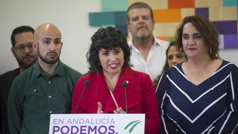 ep la coordinadora de podemos andalucia y portavoz de adelante andalucia teresa rodriguez c durante
