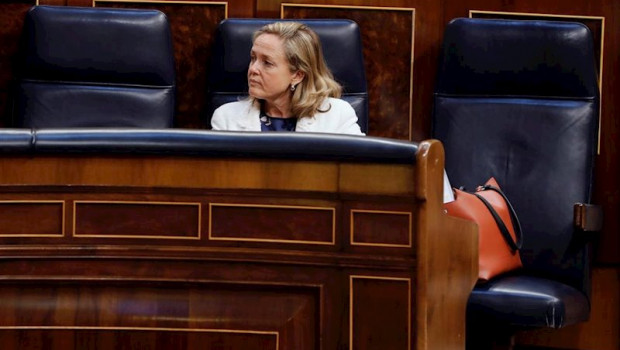 ep la ministra de economia nadia calvino durante el pleno del congreso del 20 de mayo de 2020