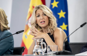 ep la vicepresidenta segunda y ministra de trabajo yolanda diaz durante una rueda de prensa