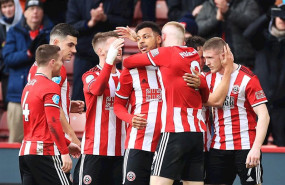 ep los jugadores del sheffield united celebran un gol