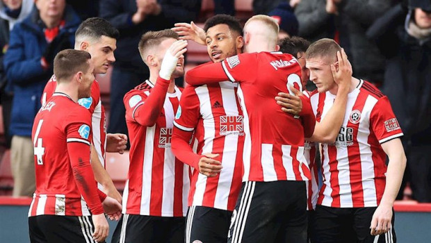 ep los jugadores del sheffield united celebran un gol