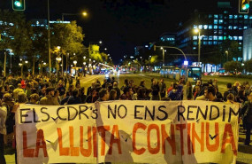 ep manifestantes cortan la avenida diagonal de barcelona en una convocatoria de cdr tras la