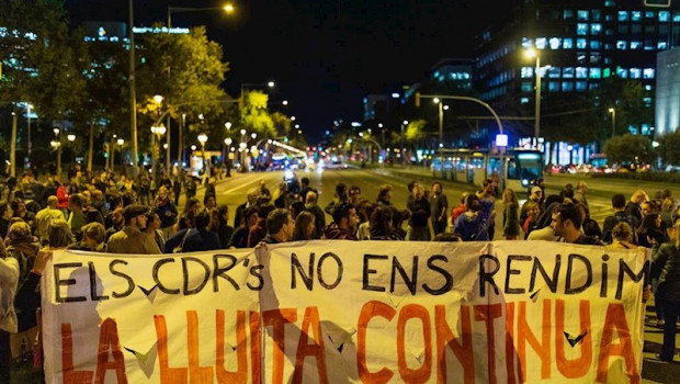 ep manifestantes cortan la avenida diagonal de barcelona en una convocatoria de cdr tras la