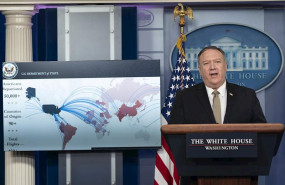 ep mike pompeo en una comparecencia con miembros del grupo responsable de la lucha contra el