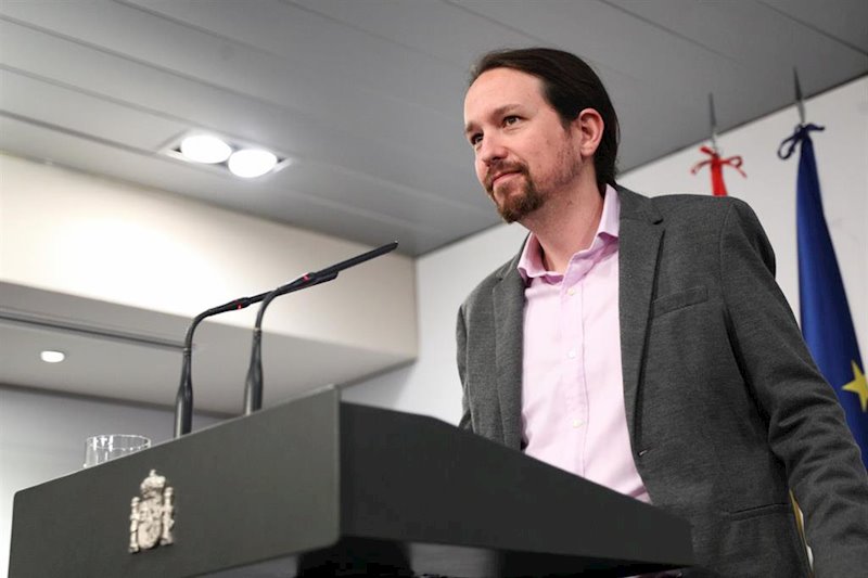 ep rueda de prensa de pablo iglesias en la moncloa jesus hellin
