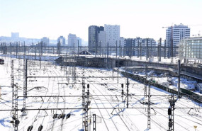 ep vias de tren en invierno