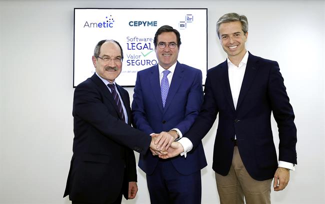 Acuerdo entre Cepyme, Ametic y BSA para formentar el uso de software legal | AMETIC ep acuerdocepyme ameticbsaformentarusosoftware legal