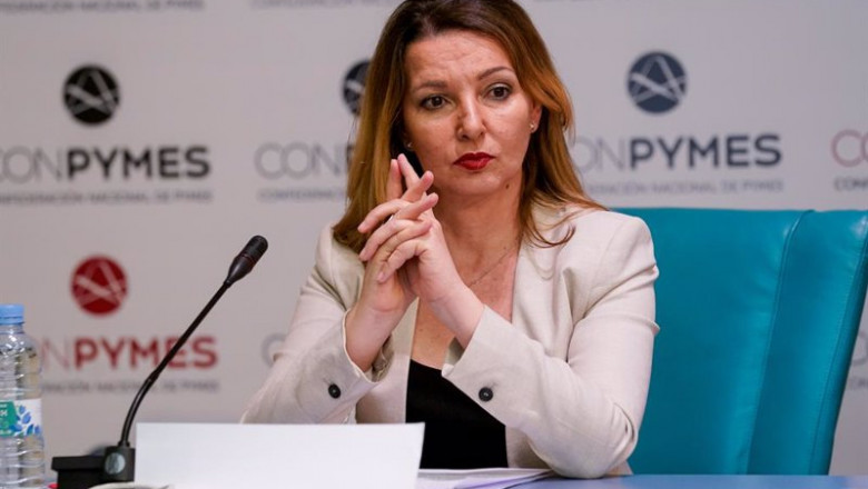 Archivo - La secretaria general de la unión de autónomos UATAE, Mª José Landaburu durante el acto de presentación de Conpymes, en la Casa Árabe, a 21 de mayo de 2021, en Madrid (España). Conpymes es una nueva patronal de pymes y autónomos de España, un pr | A. Pérez Meca - Europa Press - Archivo ep archivo la secretaria general de la union de autonomos uatae m jose landaburu durante el acto