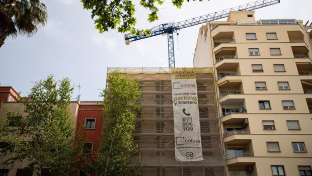 ep archivo   un cartel de viviendas en venta a 15 de abril de 2024 en palma de mallorca mallorca