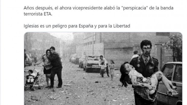 ep captura del tweet de santiago abascal en el aniversario del atentado contra la casa cuartel de