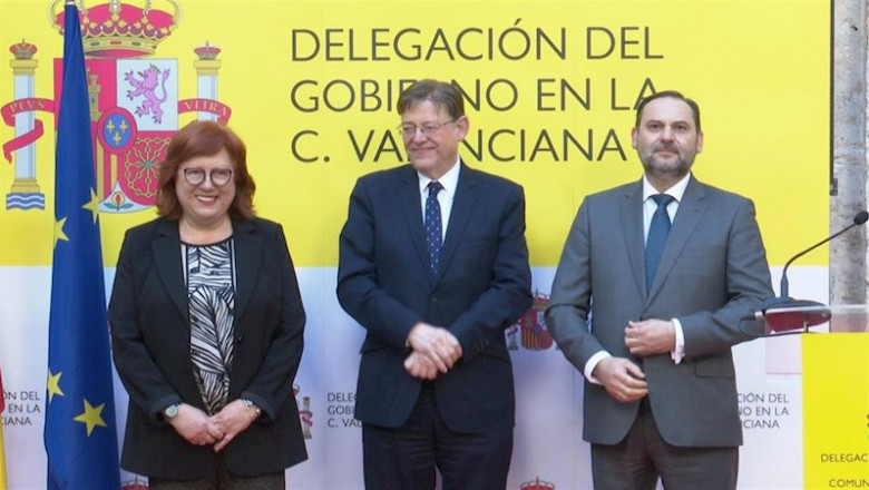 Gloria Calero, Ximo Puig y José Luis Ábalos | EUROPA PRESS ep gloria calero ximo puig y jose luis abalos