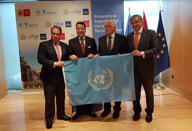 Gregorio Serrano (DGT), Mejía (ONU), Espinosa (Marca España) y C. Sanz (RACE) | EUROPA PRESS ep gregorio serrano dgt mejia onu espinosa marca espana y c sanz race