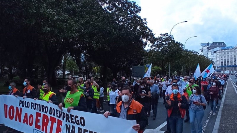 La marcha recorre A Coruña | COMITÉ DE EMPRESA DE REPSOL ep la marcha recorre a coruna