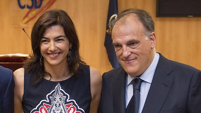 ep maria jose rienda presidenta del csd junto a javier tebas
