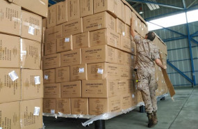 ep material sanitario en la base aerea de torrejon