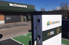 ep punto de recarga en un restaurante de mcdonalds de iberdrola