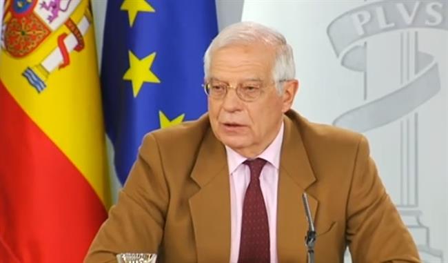 Rueda de prensa del ministro de Exteriores, Josep Borrell, tras el Consejo de Mi | MONCLOA ep ruedaprensaministroexteriores josep borrell trasconsejomi