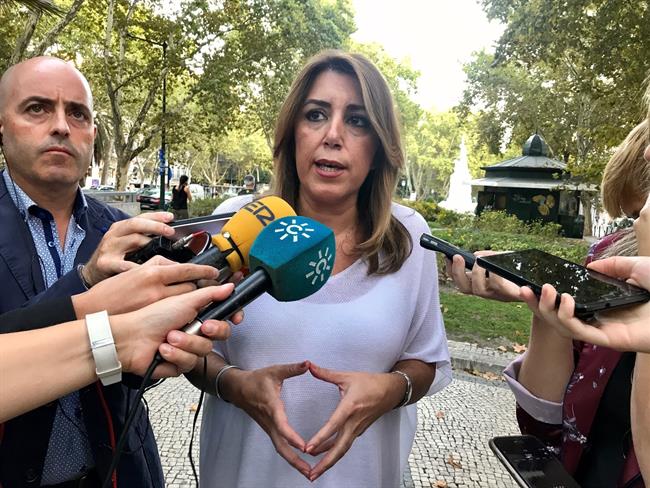 Susana Díaz atiende a losmedios en Lisboa | EUROPA PRESS ep susana diaz atiendelosmedioslisboa