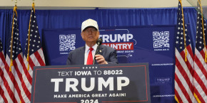 l ancien president des etats unis et candidat republicain a l election presidentielle donald trump fait campagne a indianola 20240213082135 