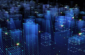 ep archivo   3d rendering abstract technological digital city from data in cyberspace information