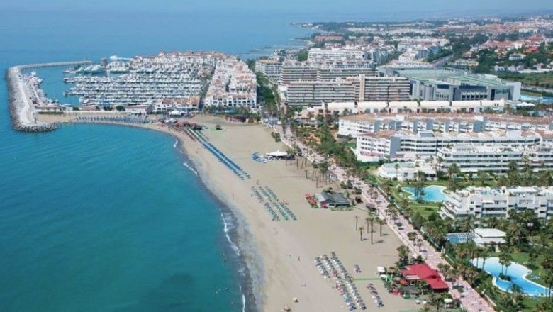 ep archivo   imagen de archivo de la playa de puerto banus marbella