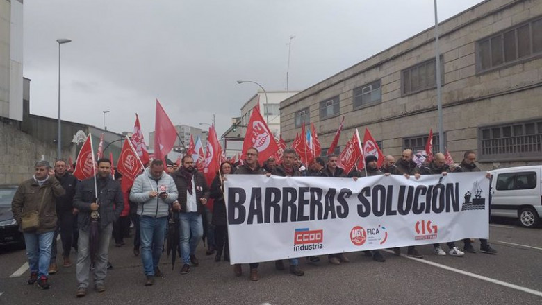 Archivo - Trabajadores del astillero Barreras de Vigo se manifiestan en Beiramar. | PAULA JUSTO-EUROPA PRESS - Archivo ep archivo trabajadores del astillero barreras de vigo se manifiestan en beiramar