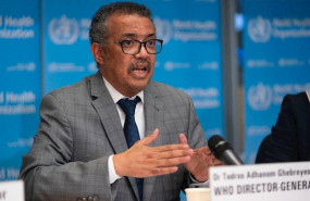 ep el director general de la organizacion mundial de la salud oms tedros adhanom ghebreyesus durante