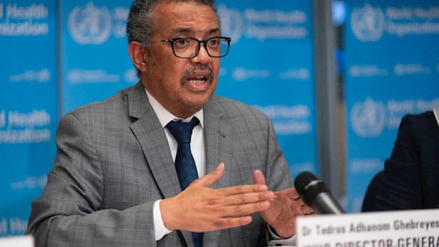 ep el director general de la organizacion mundial de la salud oms tedros adhanom ghebreyesus durante