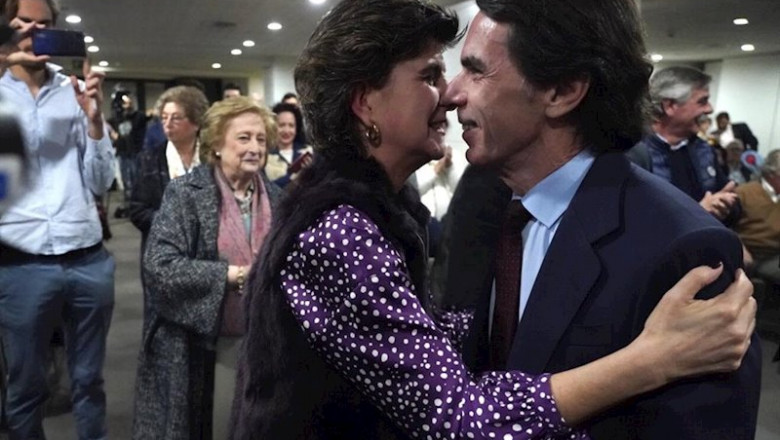 ep el expresidente del gobierno jose maria aznar junto con la expresidenta de los populares vascos