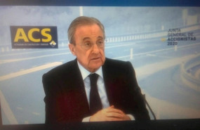 ep el presidente de acs florentino perez durante la junta de accionistas de 2020 celebrada de forma